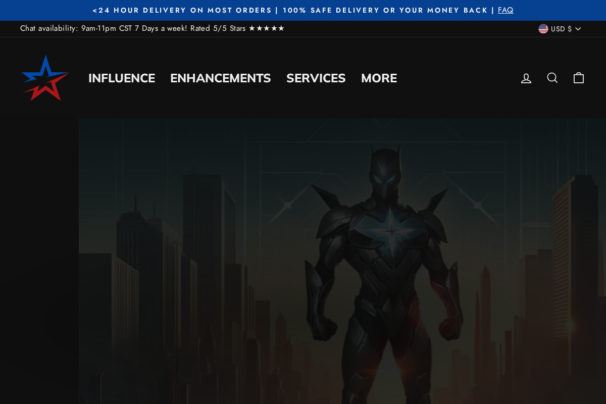 City of Heroes: Homecoming Influence & Powerleveling homepage screenshot