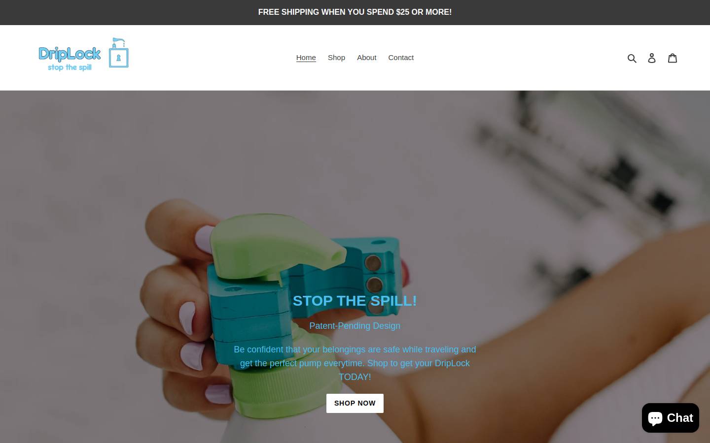 buydriplock.com homepage screenshot