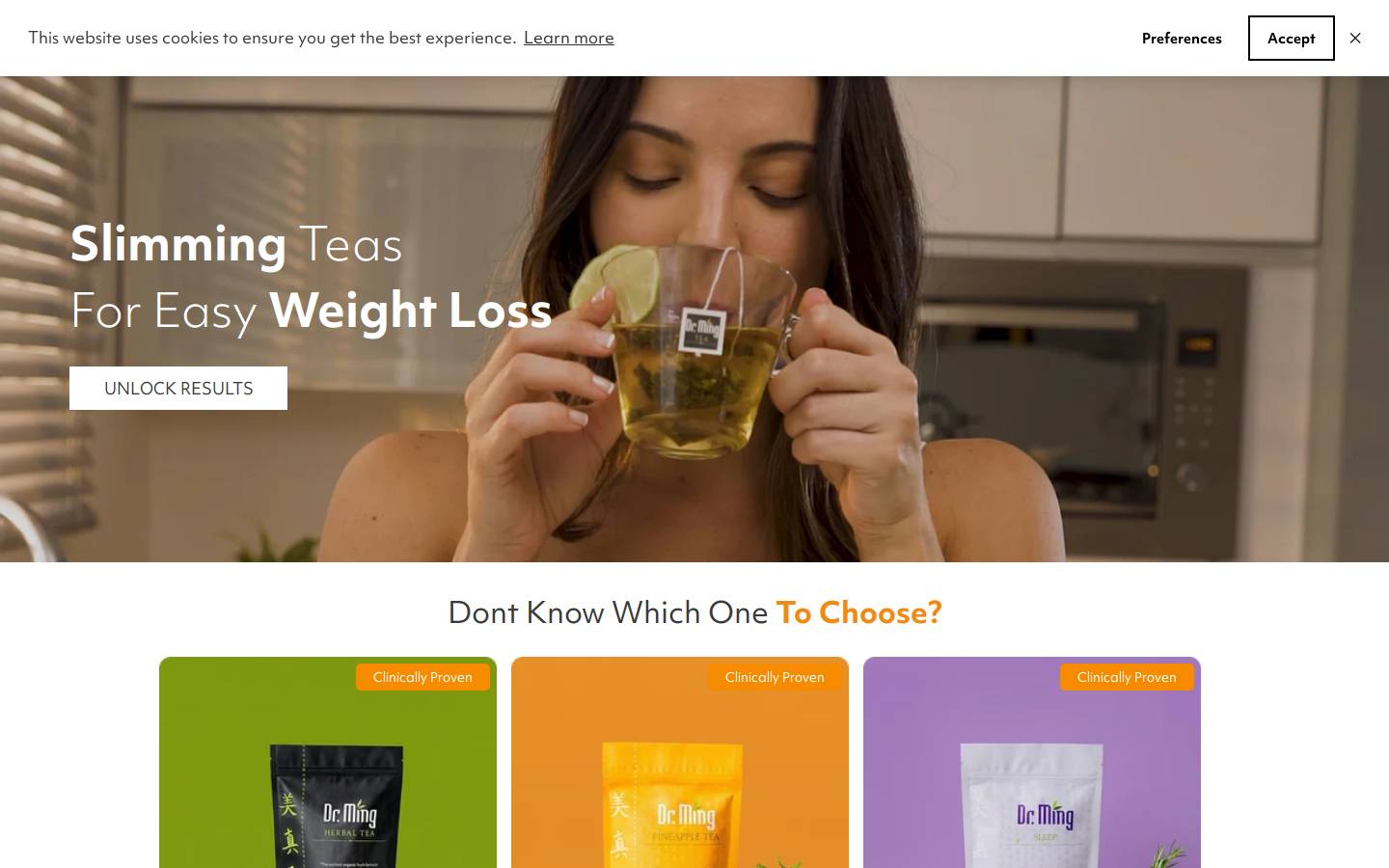 buydrmingtea.com homepage screenshot