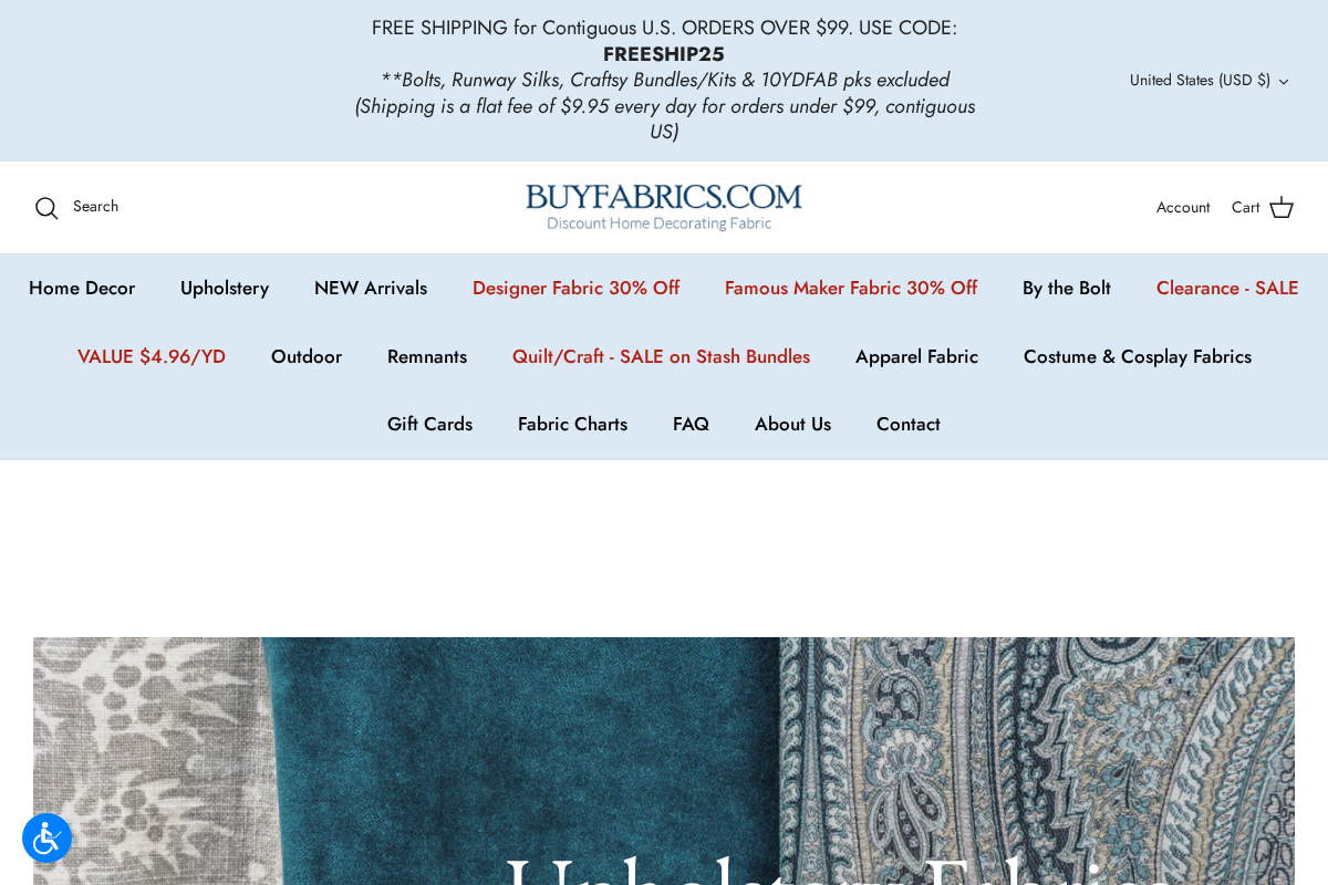 Buy Fabrics.com homepage screenshot