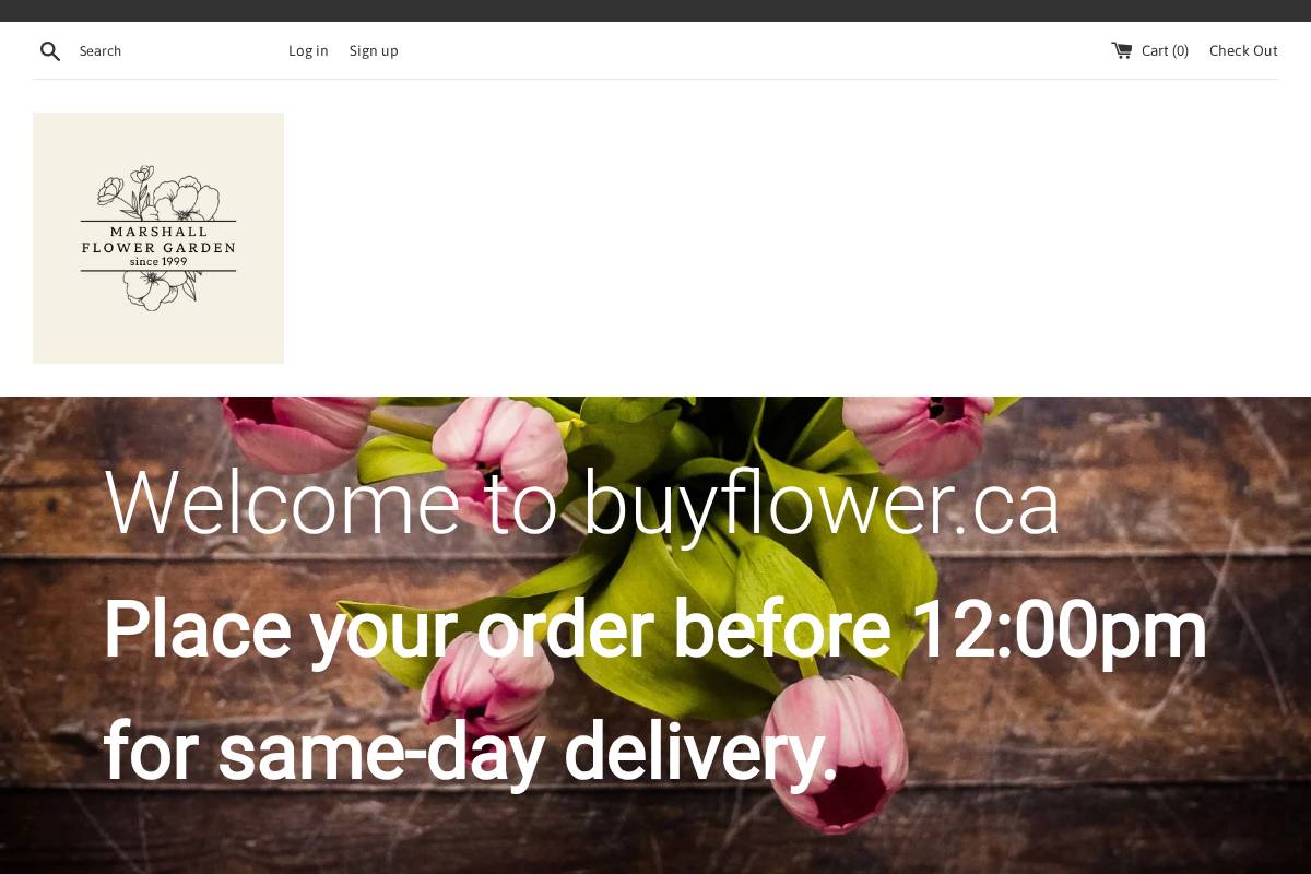 buyflower.ca homepage screenshot