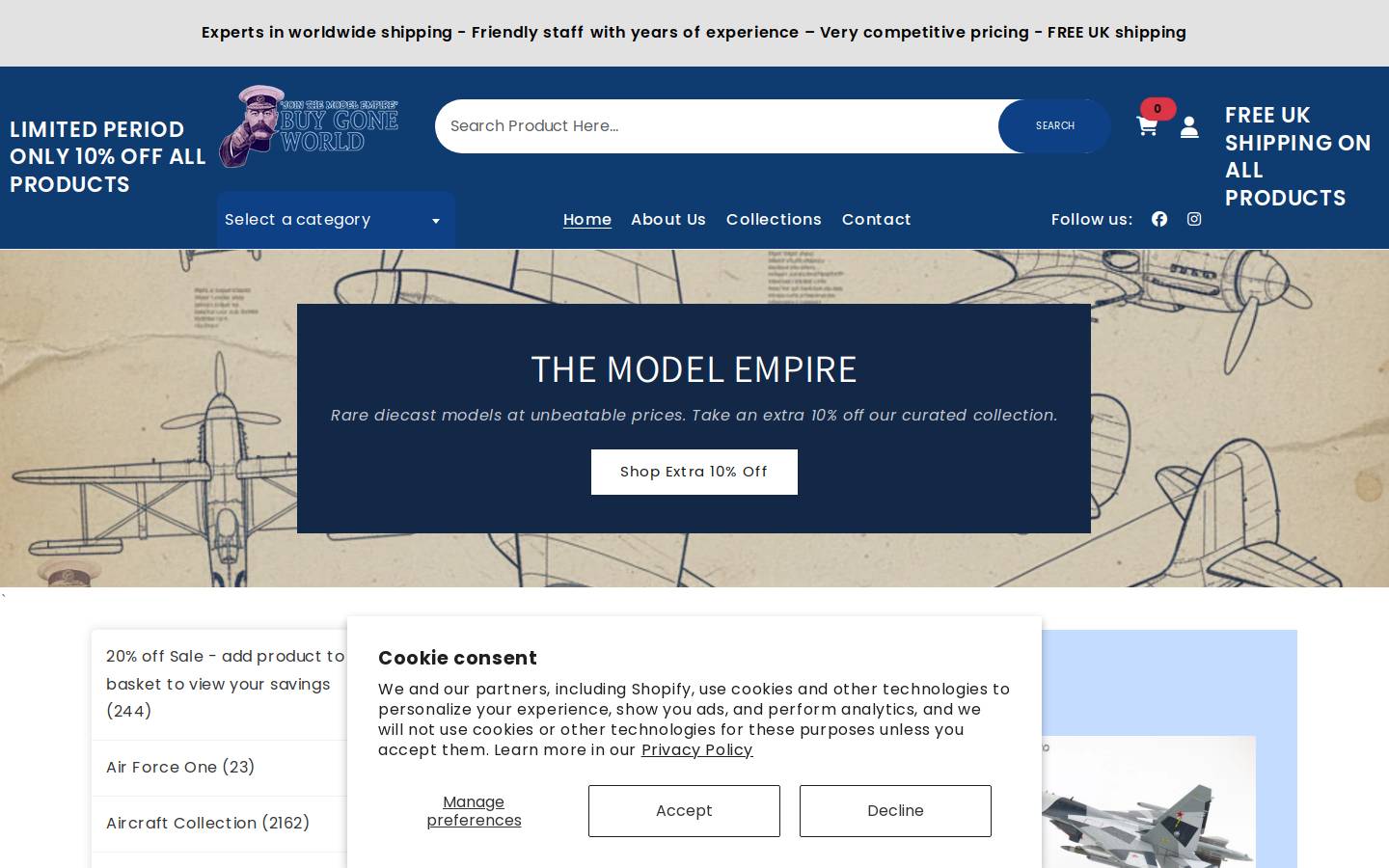 Buygoneworld homepage screenshot