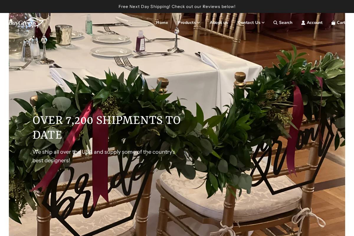 buygreensdirect.com homepage screenshot