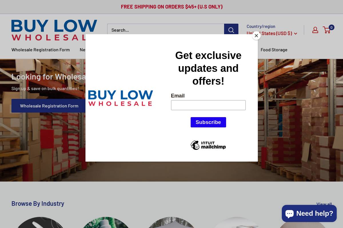 buylowwholesale.com homepage screenshot