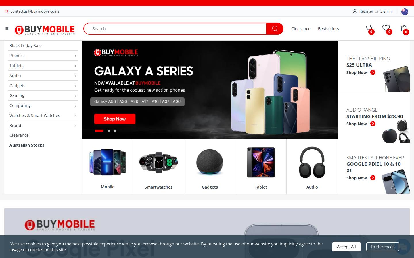 Buymobile homepage screenshot