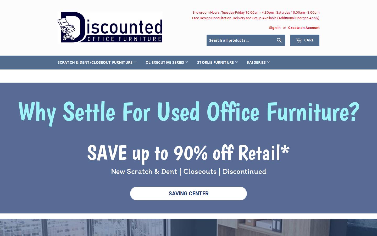 buyofficefurniture4less.com homepage screenshot