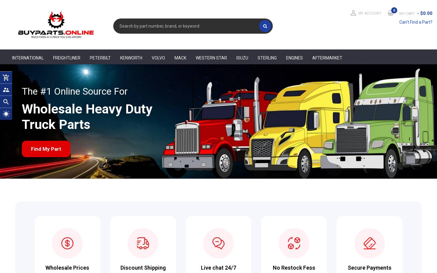 buyparts.online homepage screenshot
