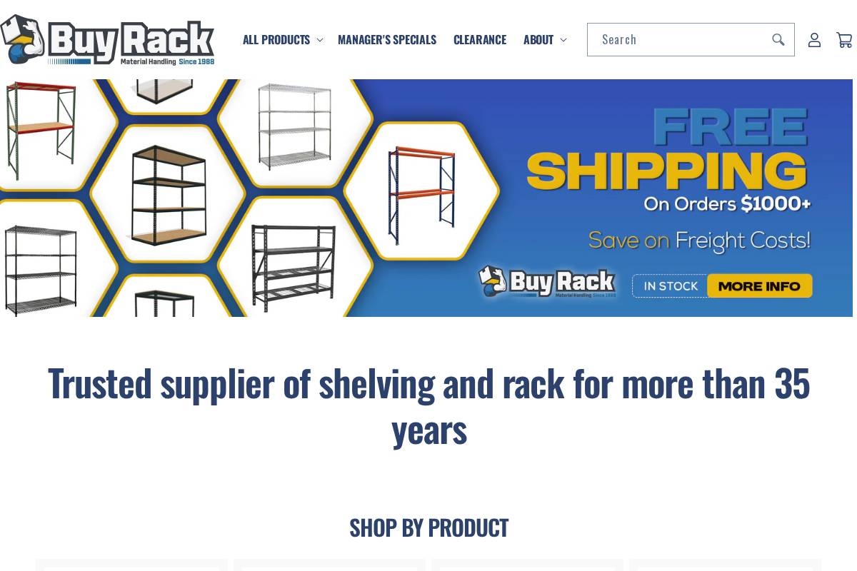 BUYRACK homepage screenshot