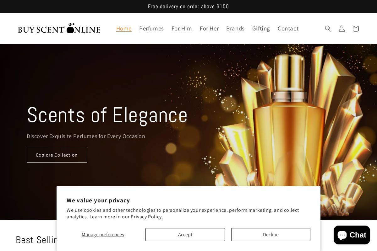 buyscentonline.com homepage screenshot