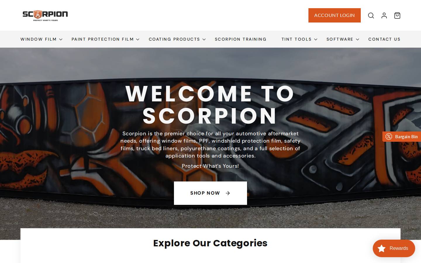 buyscorpion.com homepage screenshot