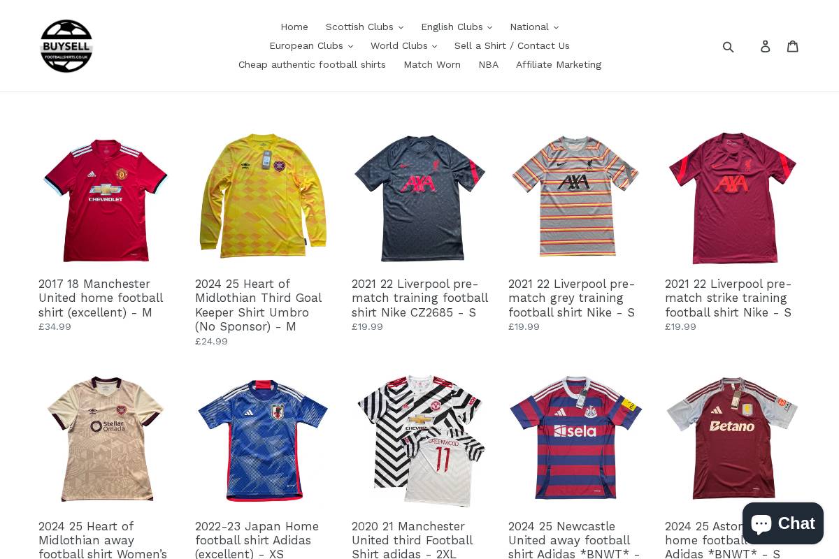 buysellfootballshirts.co.uk homepage screenshot