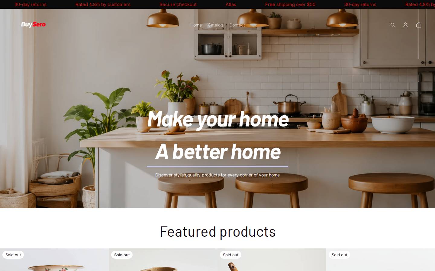 buysero.com homepage screenshot