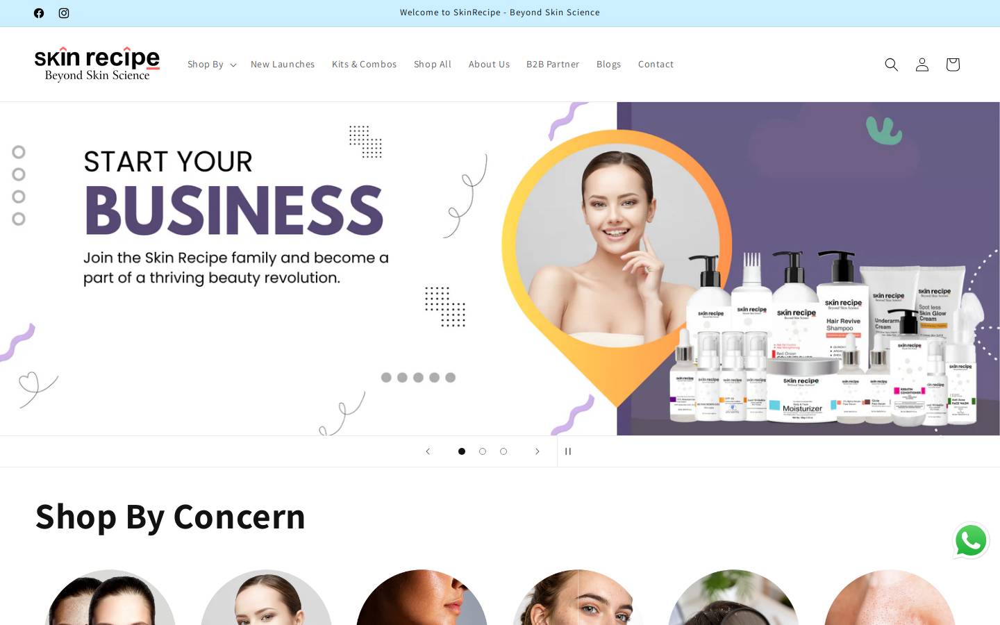buyskinrecipe.com homepage screenshot