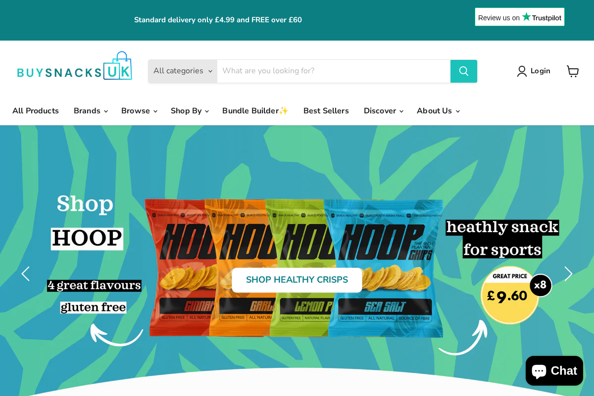 Buysnacksuk homepage screenshot