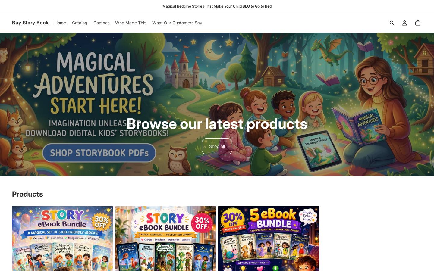 buystorybook.com homepage screenshot