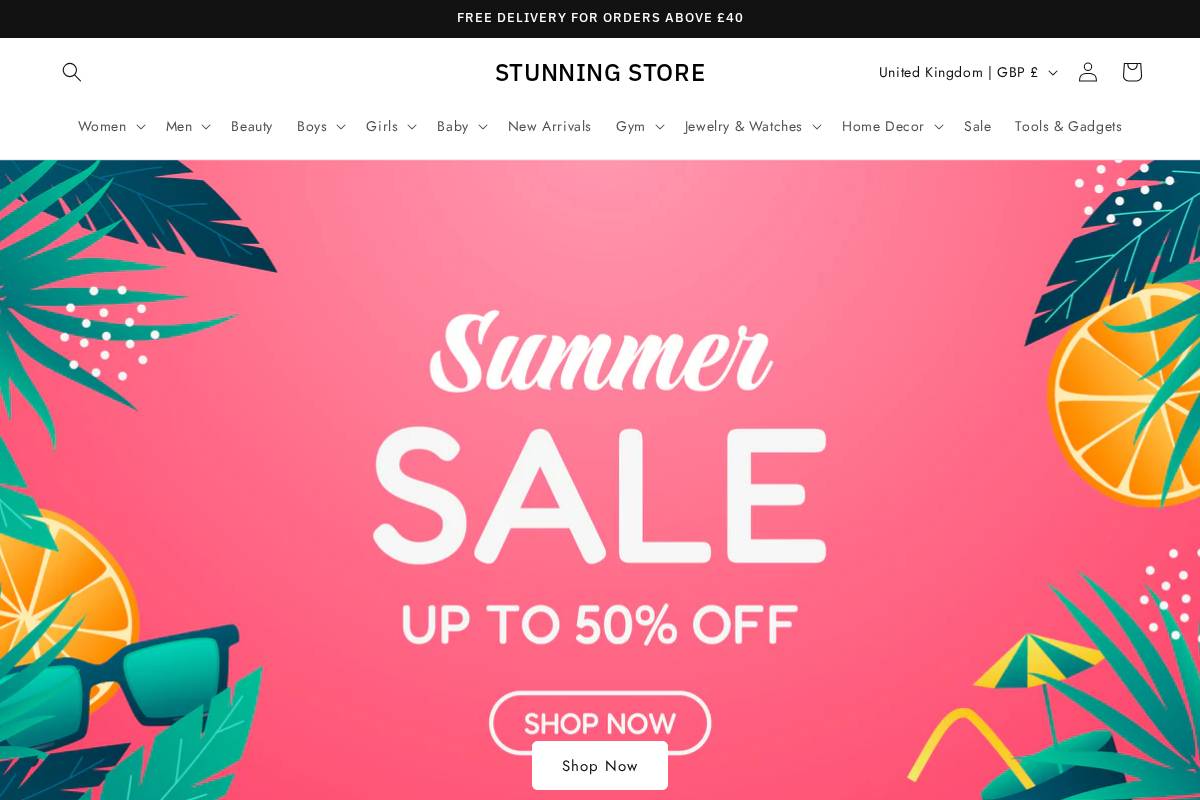 buystunning.com homepage screenshot