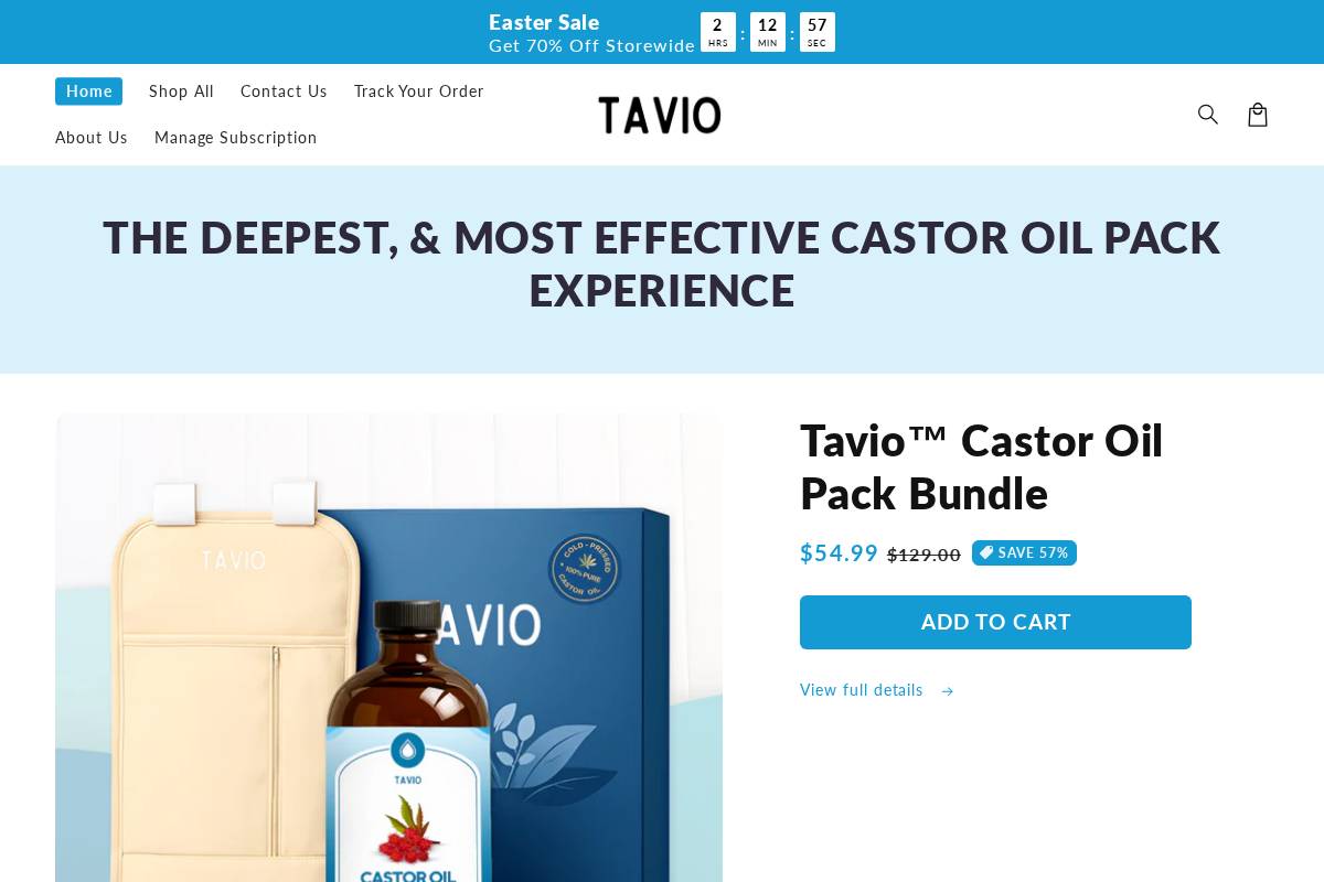 Buytavio homepage screenshot