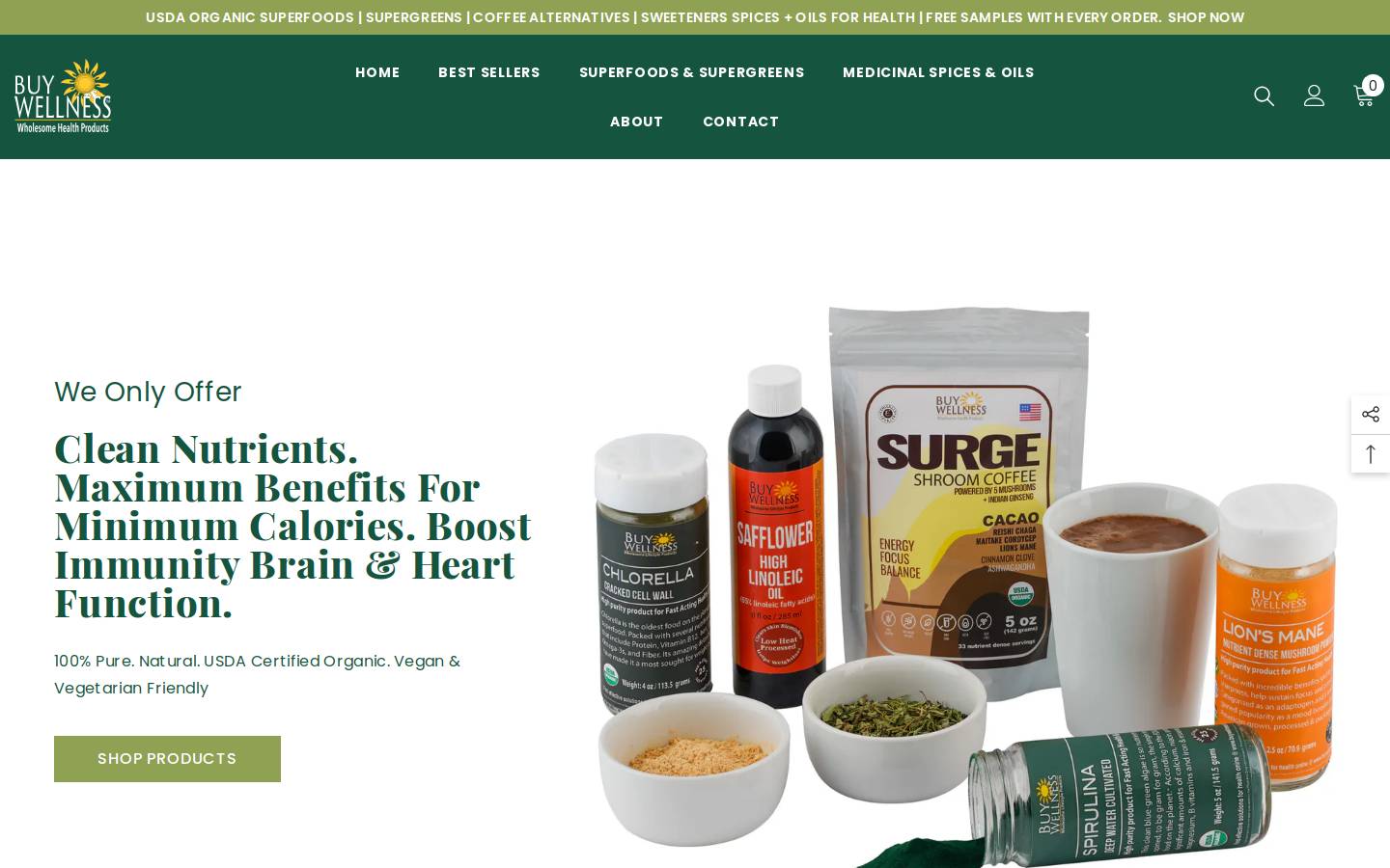 buywellness.com homepage screenshot