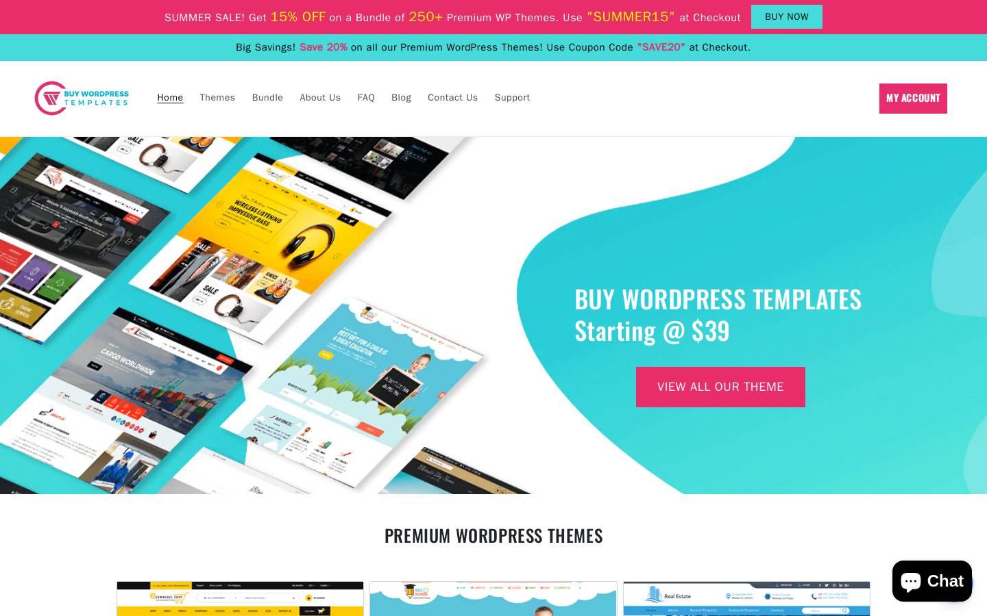buywptemplates.com homepage screenshot