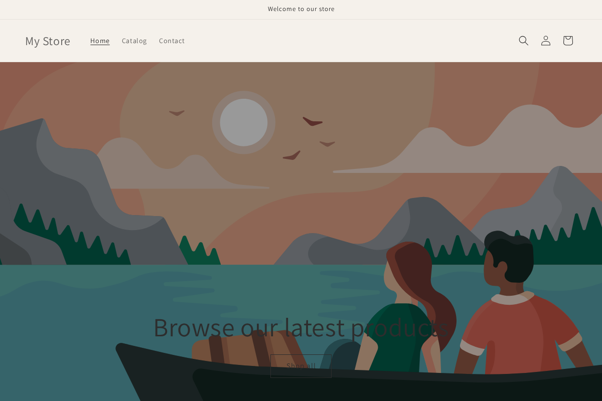 My Store homepage screenshot