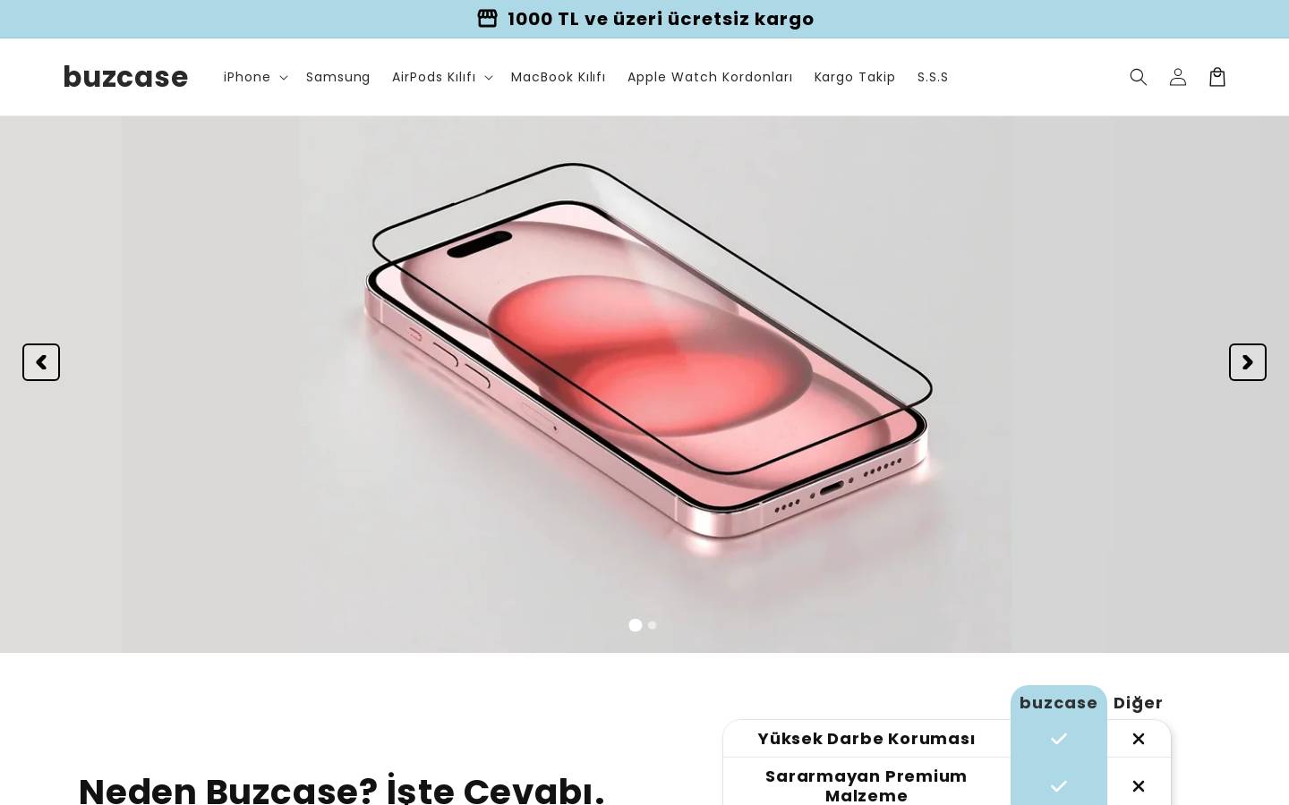 buzcase.com homepage screenshot