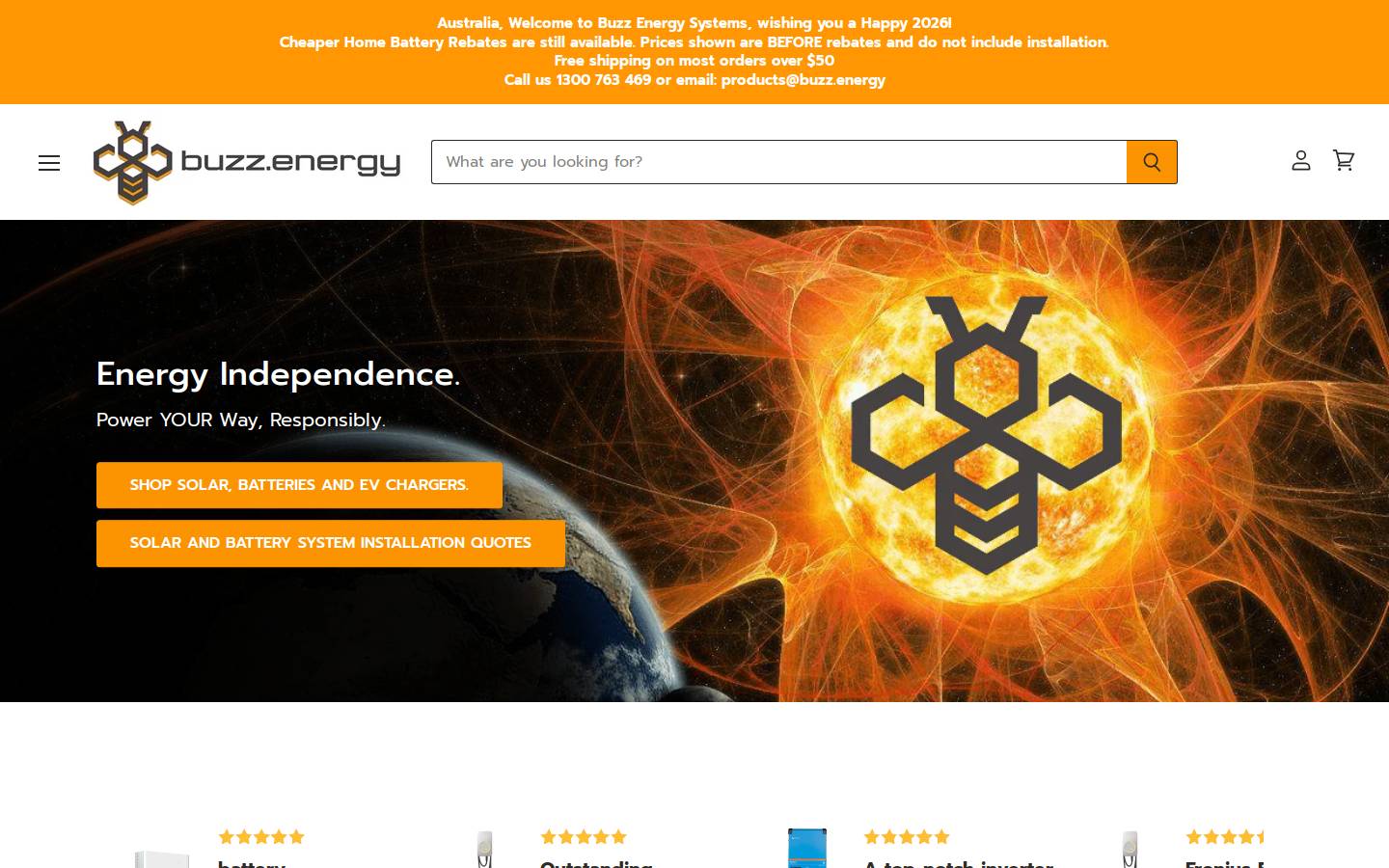 buzz.energy homepage screenshot