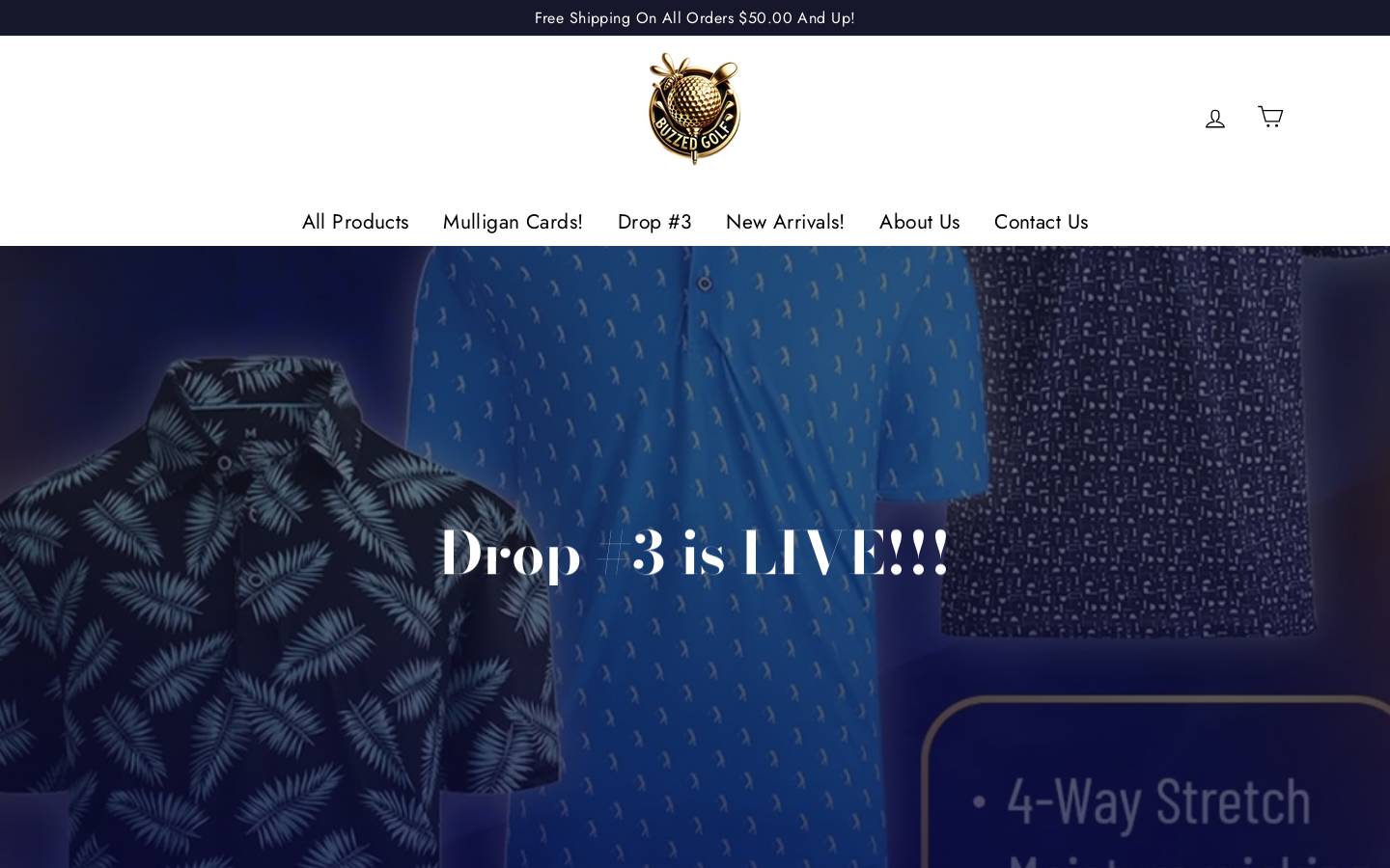 buzzed-golf.com homepage screenshot