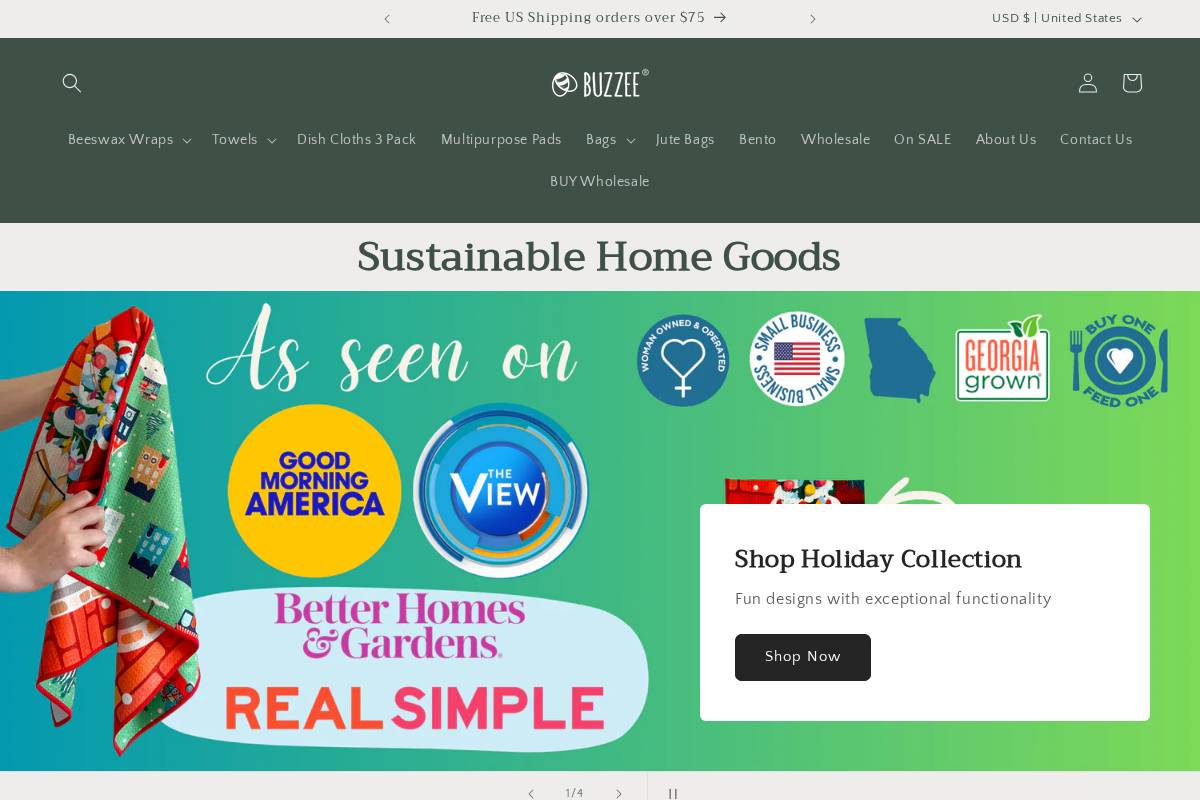 buzzeewraps.com homepage screenshot