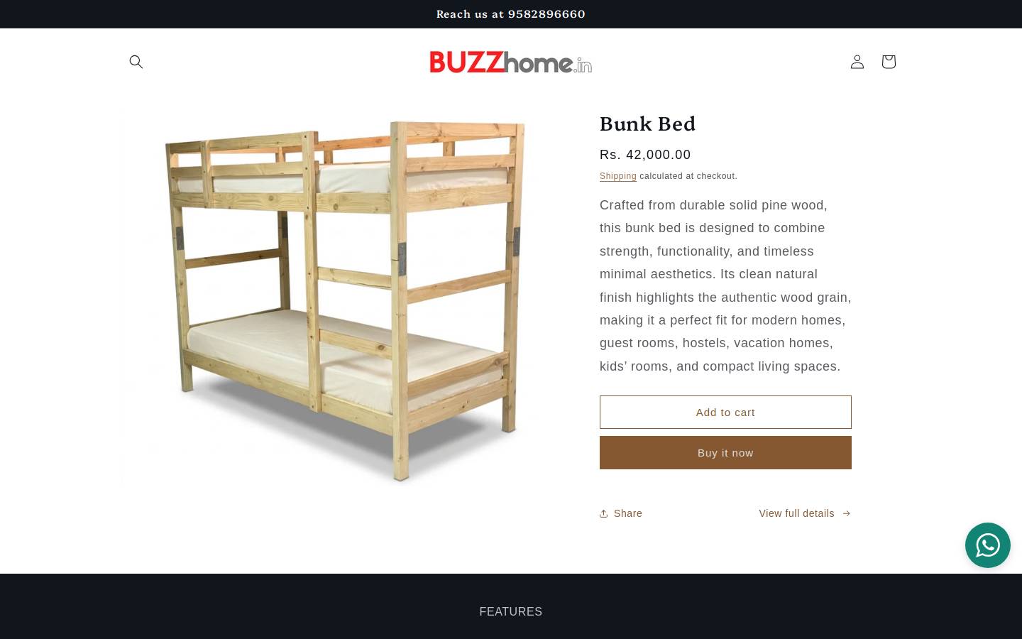 buzzhome.in homepage screenshot