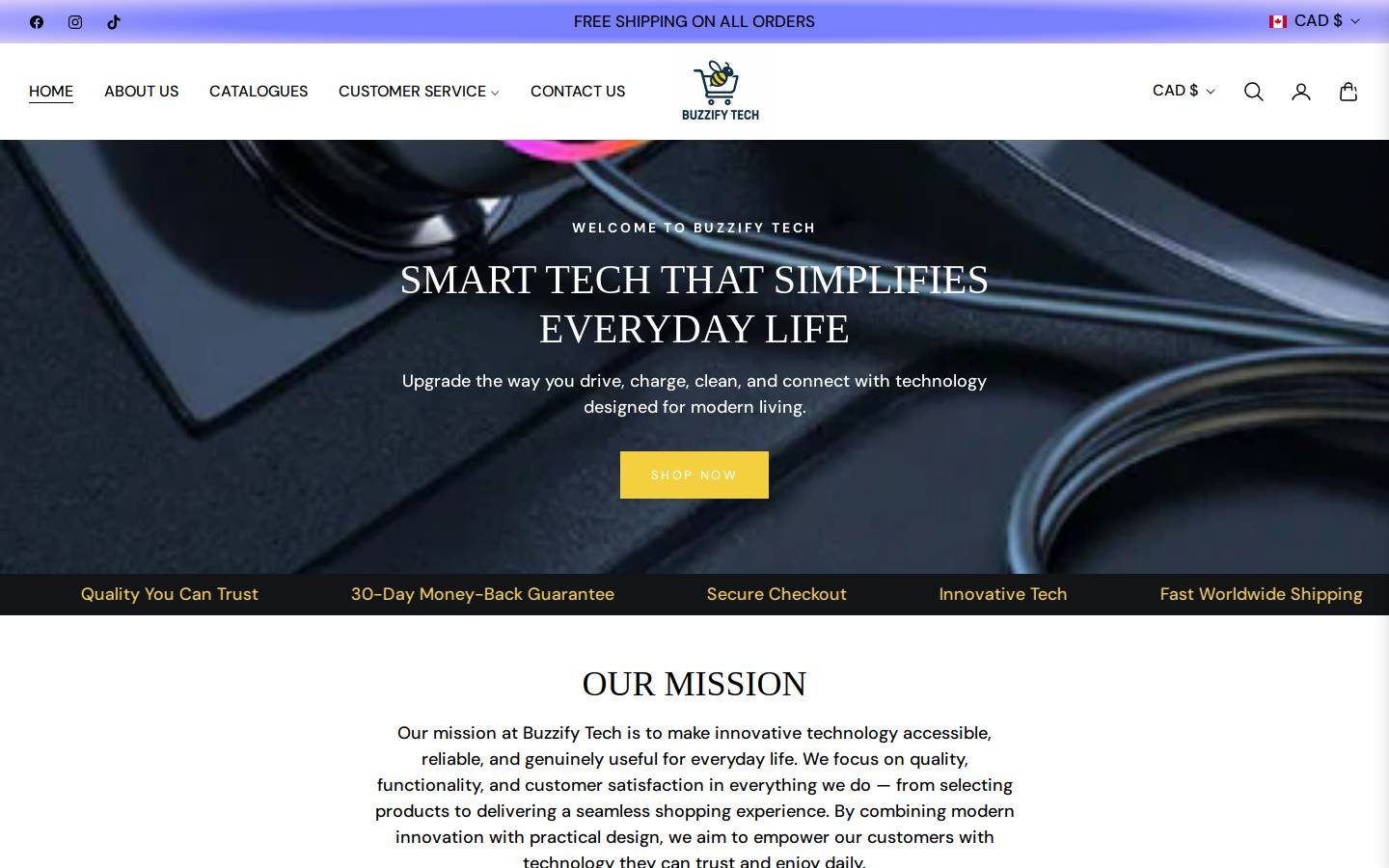 buzzifytech.com homepage screenshot