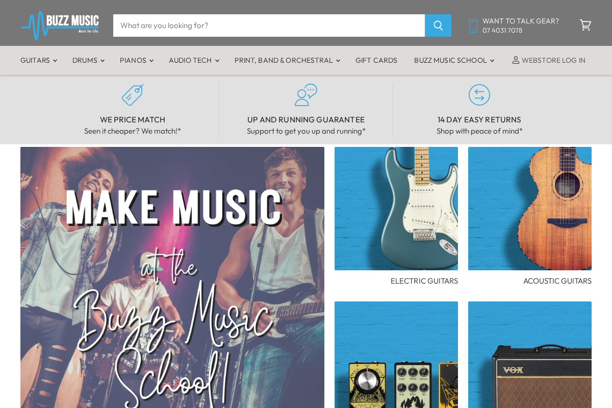 buzzmusic.co homepage screenshot