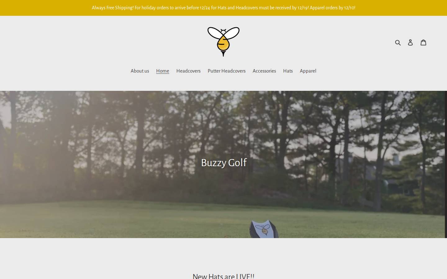 buzzygolf.com homepage screenshot