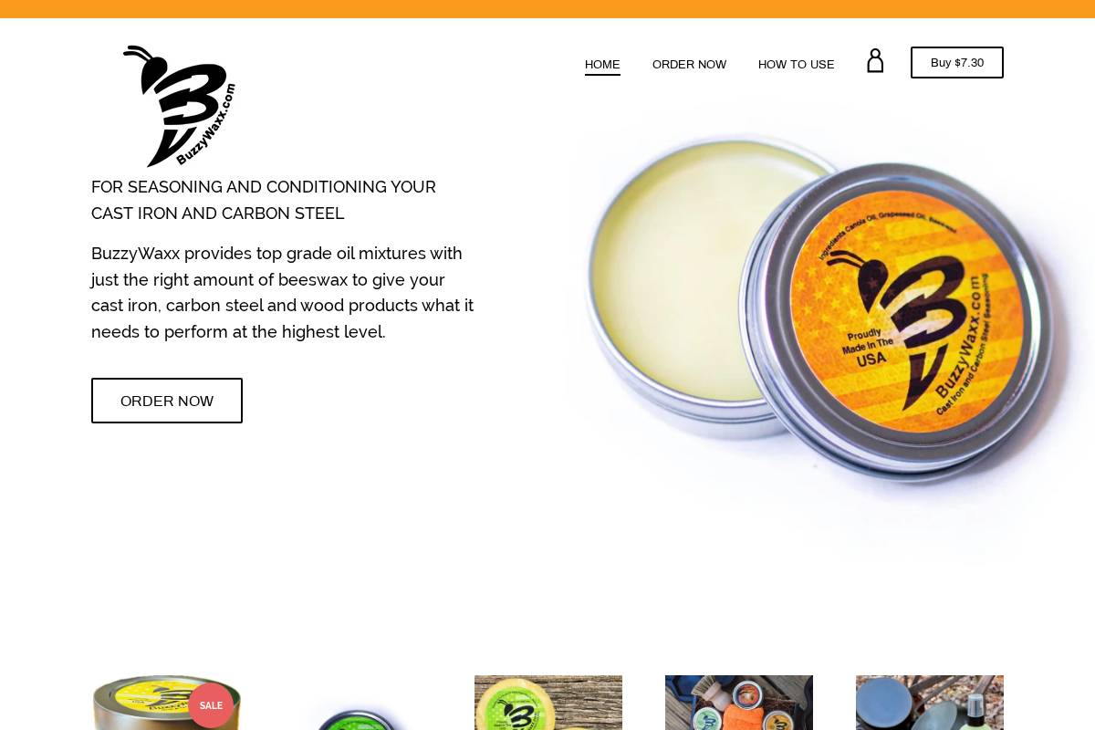 buzzywaxx.com homepage screenshot