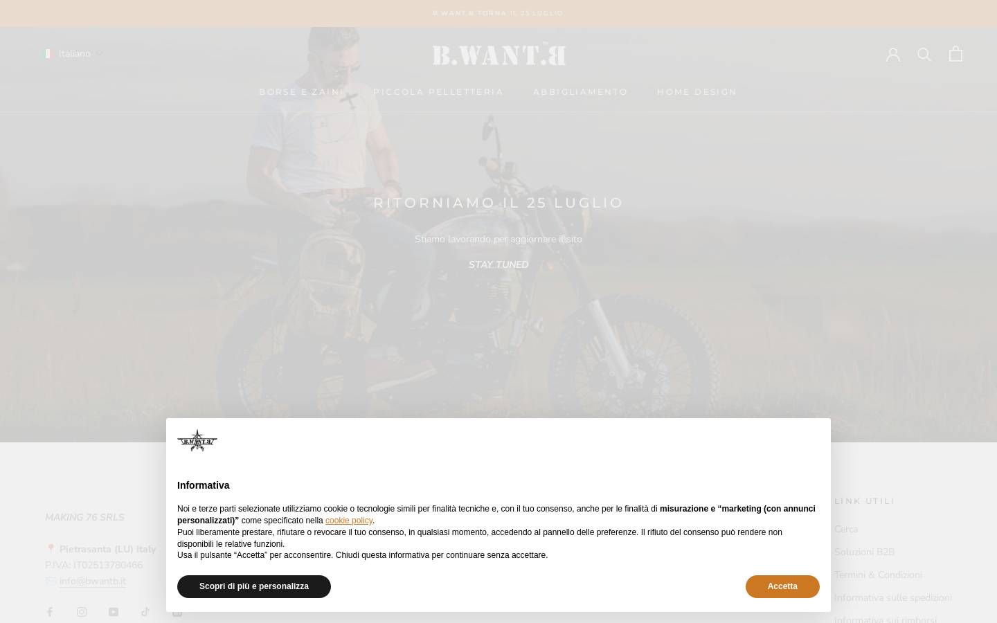B.WANT.B homepage screenshot