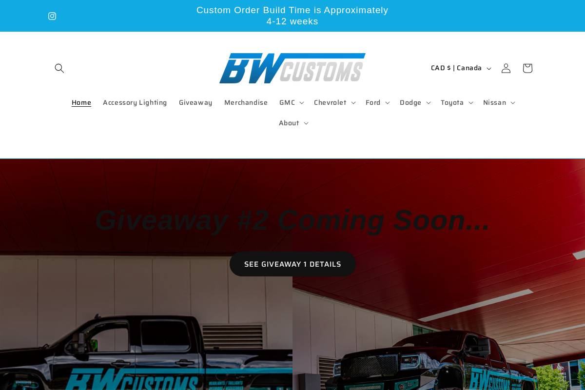 bwcustoms.net homepage screenshot