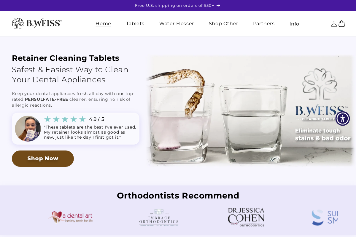 B. WEISS LLC homepage screenshot