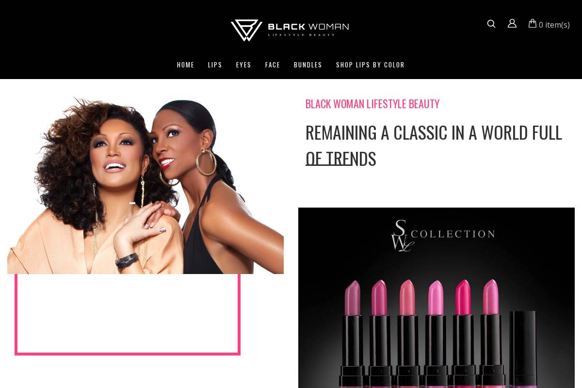 bwlcosmetics.com homepage screenshot
