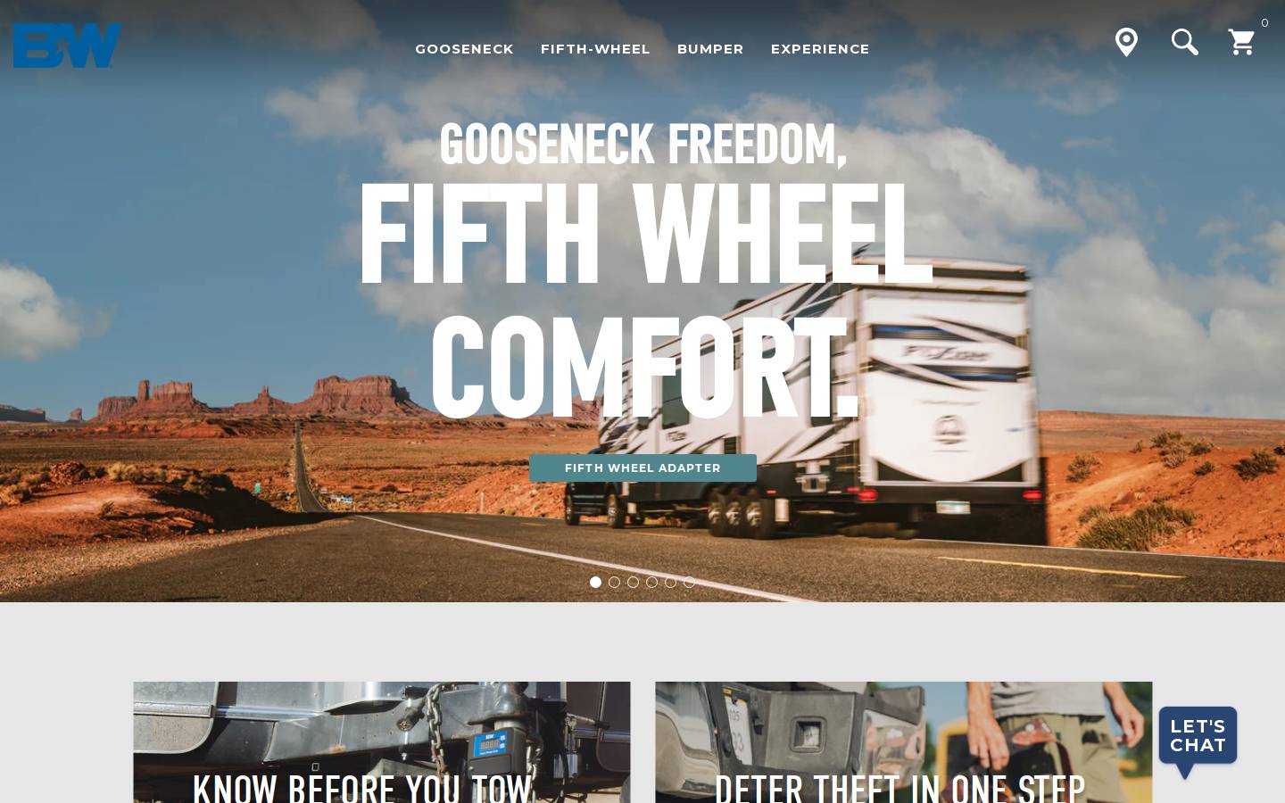bwtrailerhitches.com homepage screenshot