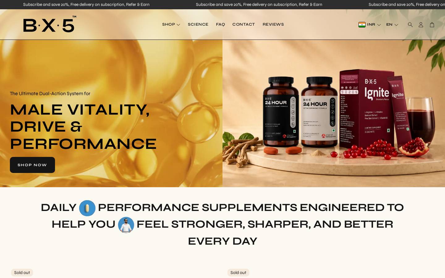 Bx5health homepage screenshot
