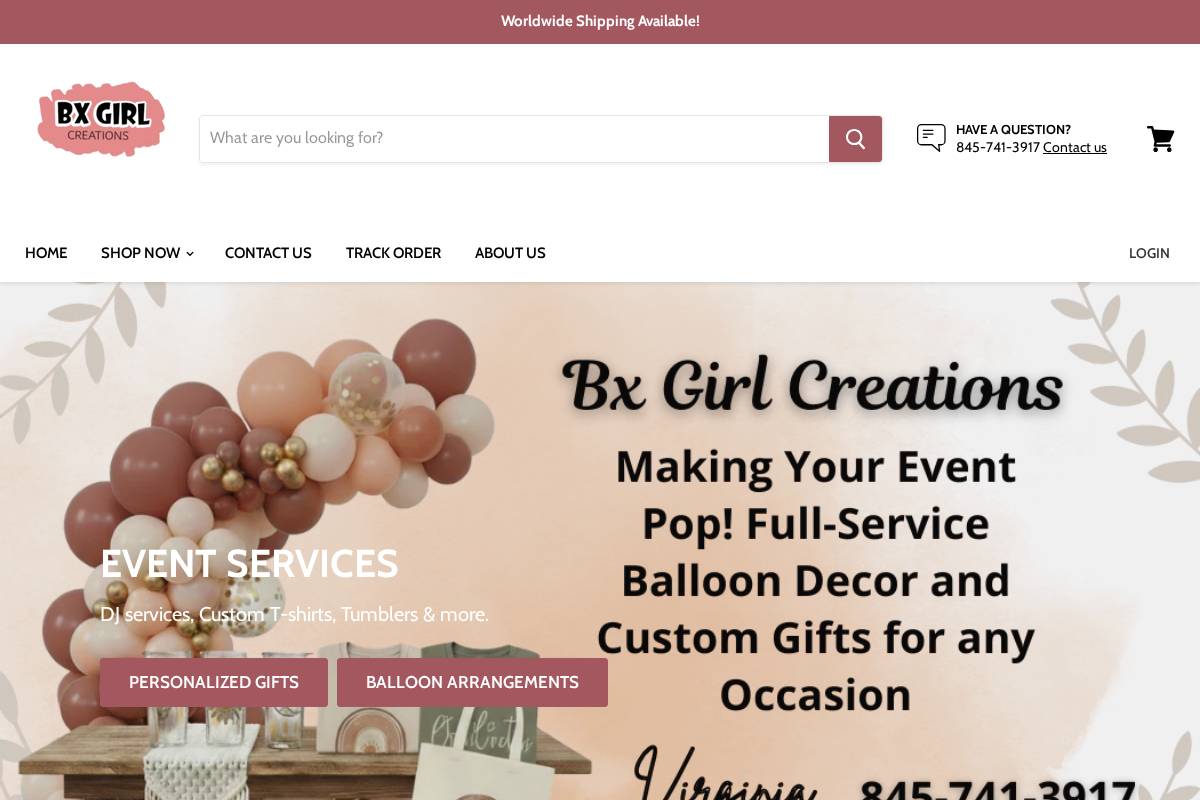 bxgirlcreations.com homepage screenshot