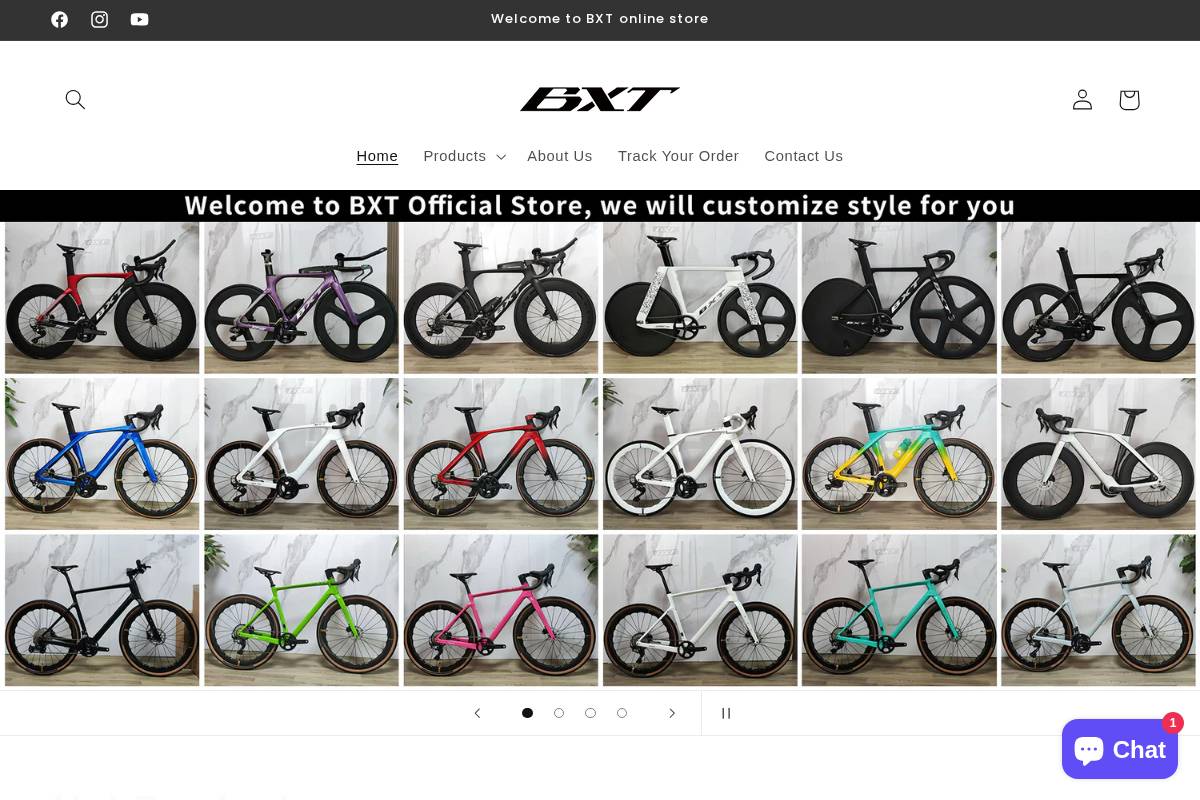 bxtbikes.com homepage screenshot