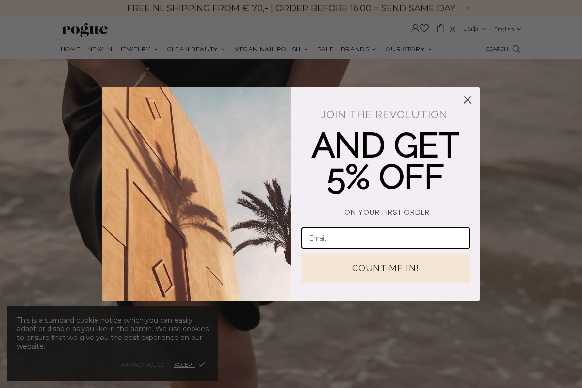 Rogue homepage screenshot