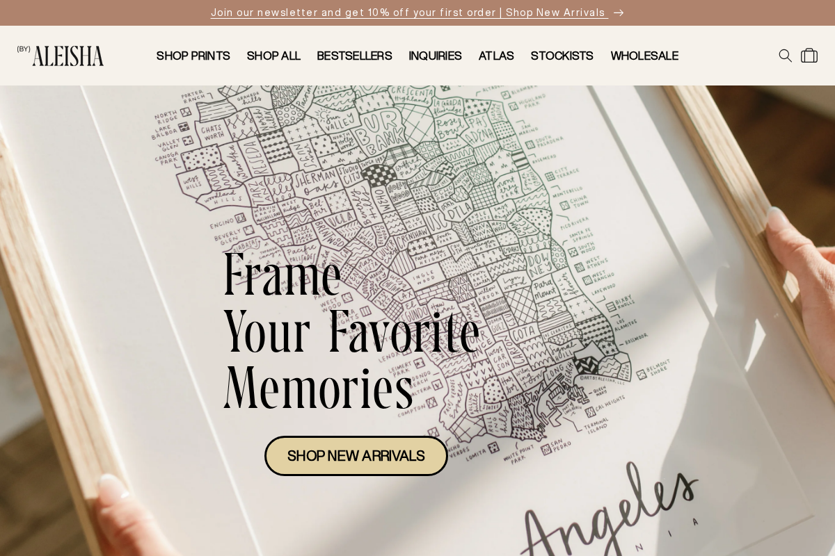 (BY) ALEISHA homepage screenshot