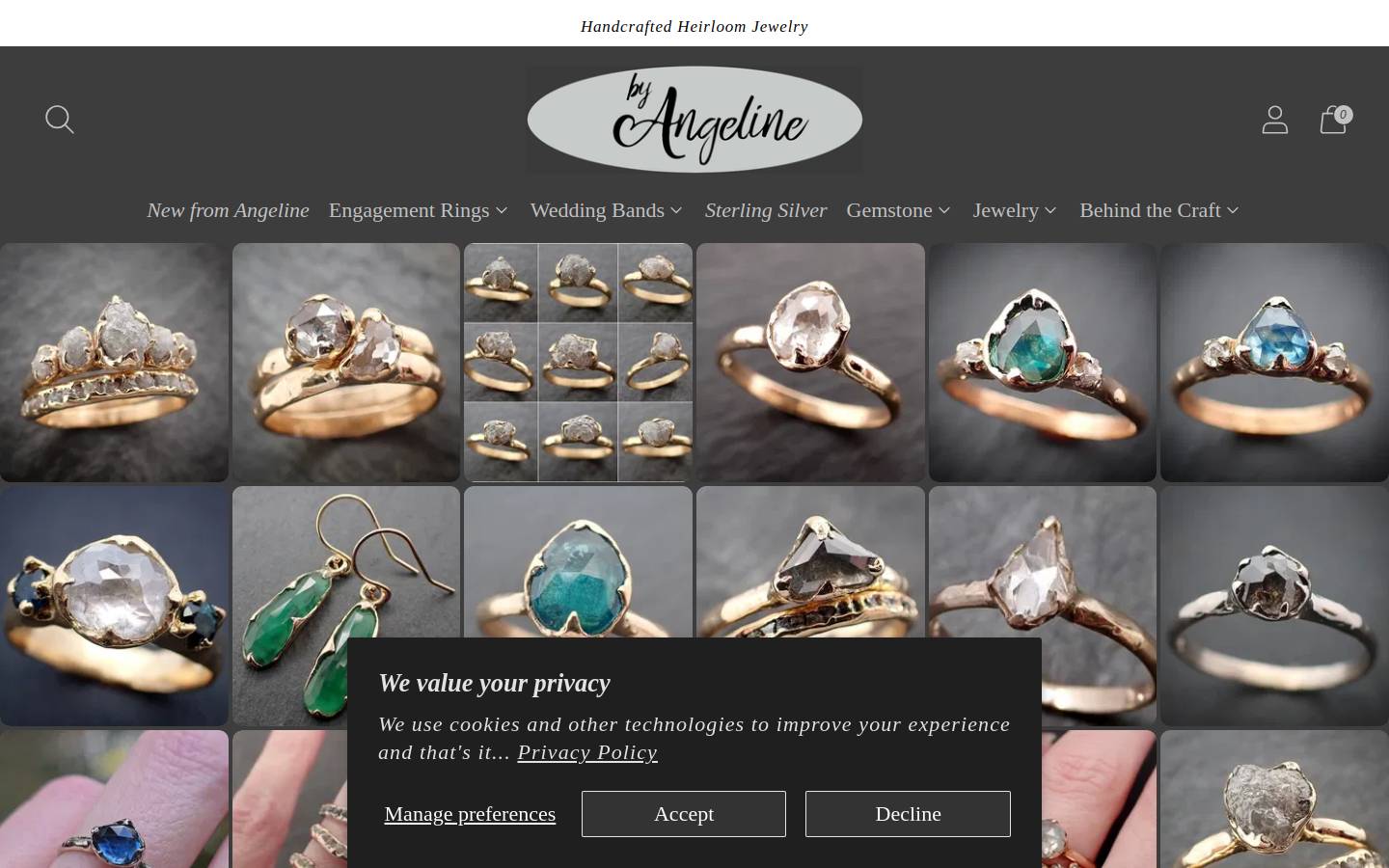 byAngeline homepage screenshot