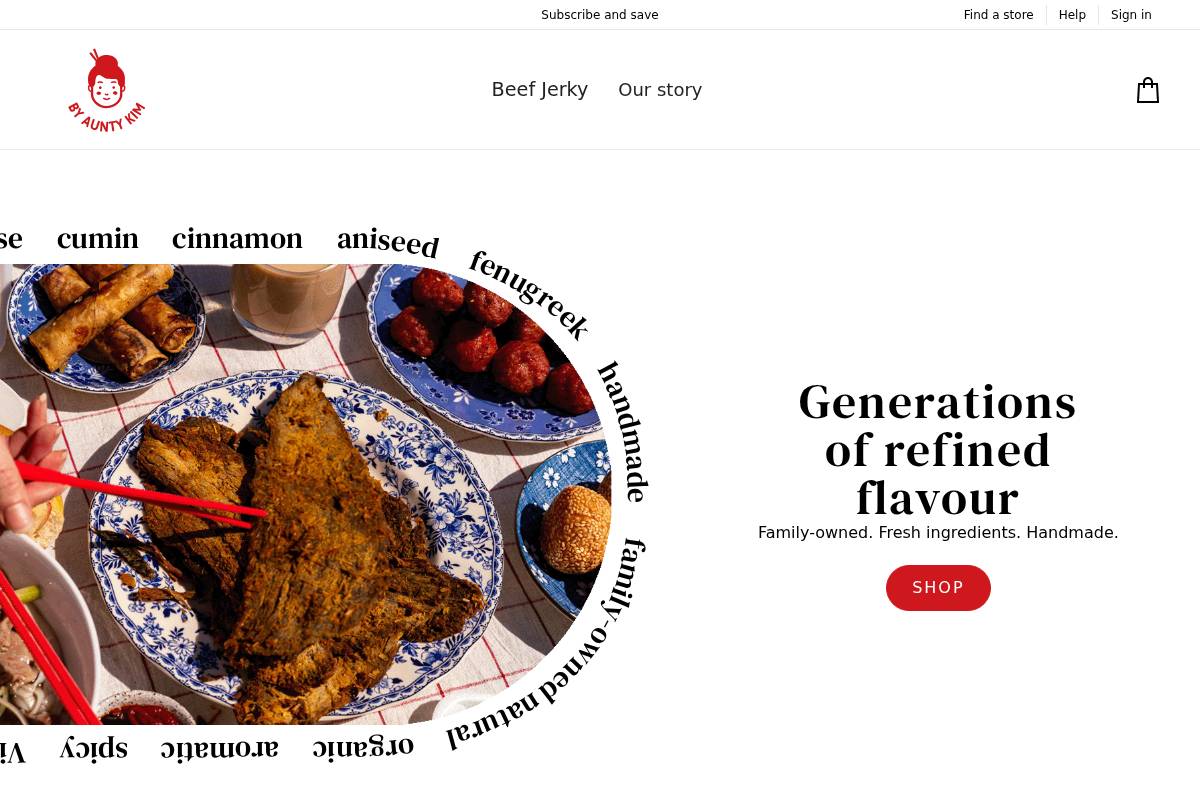 byauntykim.com homepage screenshot