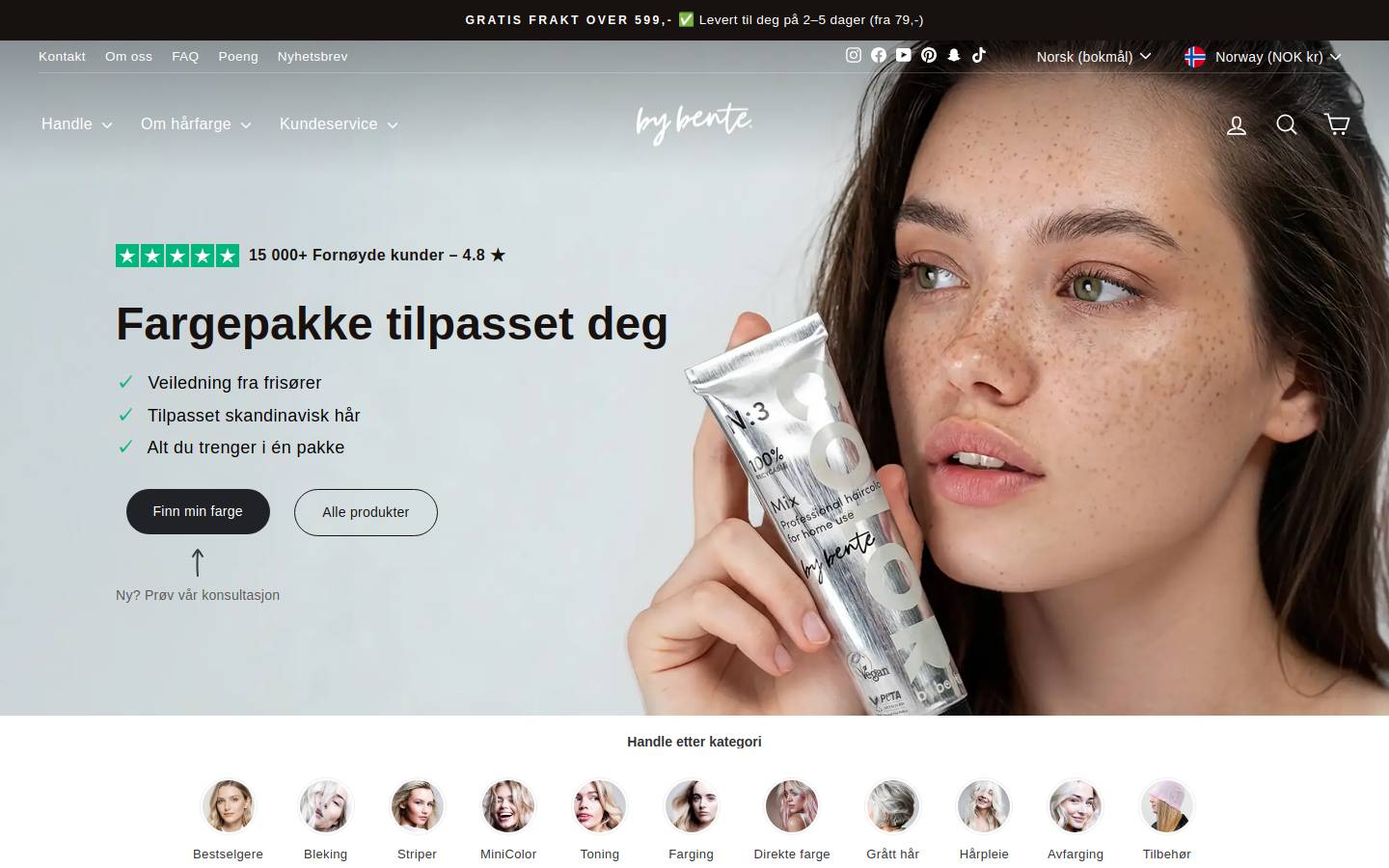 Color ByBente AS homepage screenshot