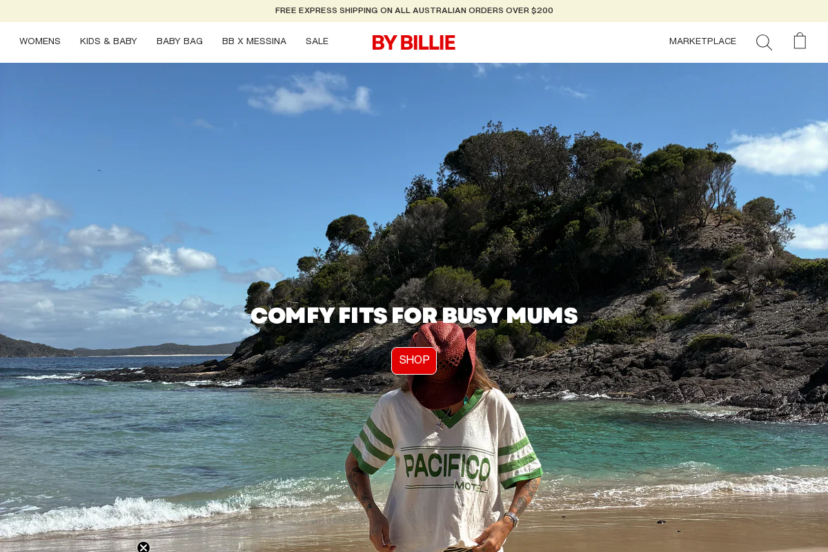 By Billie homepage screenshot