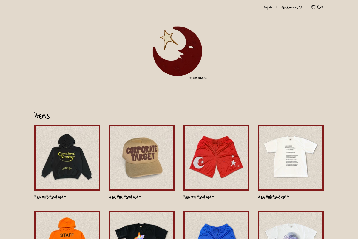 bycolebennett.com homepage screenshot