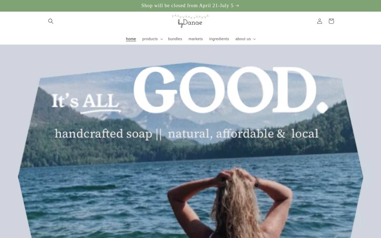 bydanae.com homepage screenshot