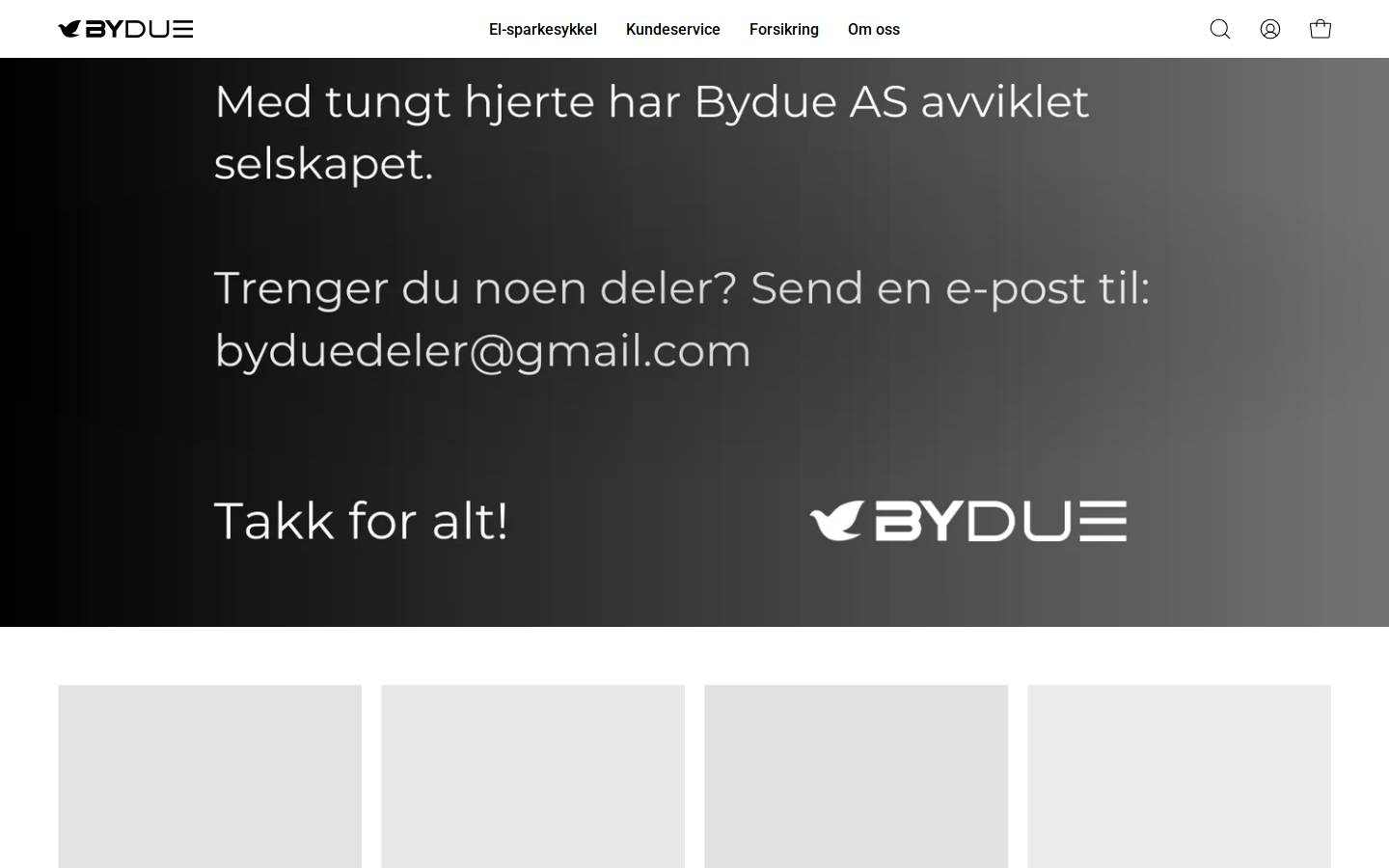 Bydue AS homepage screenshot